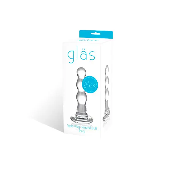 Glas Triple Play Plug Anal En Verre â Image 2
