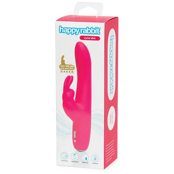 Happy Rabbit Lapin Slimline Vibromasseur Courbe Lapin Rose – Image 6