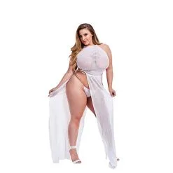 Lapdance Robe En Dentelle Blanche Plus
