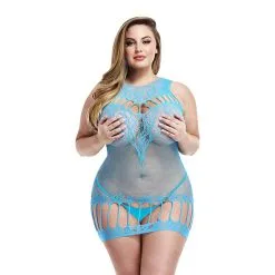 Lapdance Racerback Mini Robe Bleu Plus