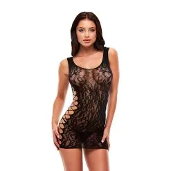 Lapdance Mini-robe En Dentelle Léopard Noire