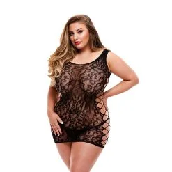 Lapdance Mini-robe En Dentelle Léopard Noire Plus
