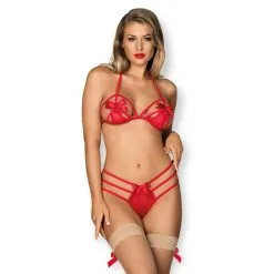 Obsessive Giftella Ensemble Lingerie 2 Pièces Rouge