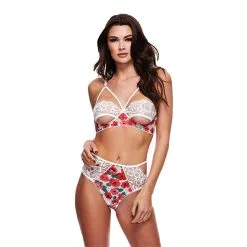 Baci White Floral Ensemble Lingerie En Dentelle