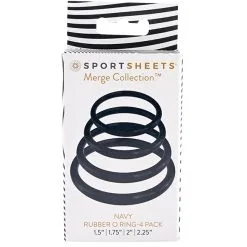 Sportsheets Navy O Ring-4 Pack Anneaux Penis