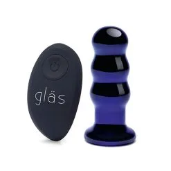 Glas Plug Anal Vibrant Avec Télécommande 8,9 Cm