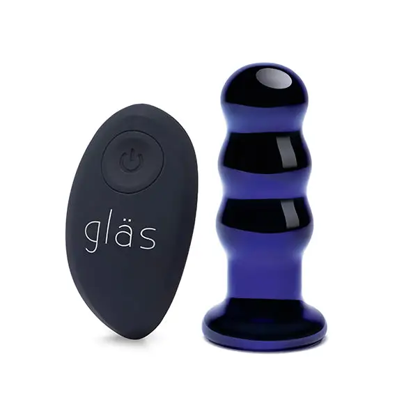 Glas Plug Anal Vibrant Avec Télécommande 8,9 Cm