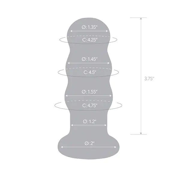 Glas Plug Anal Vibrant Avec Télécommande 8,9 Cm – Image 7