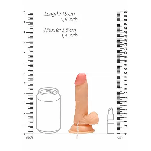 RealRock Vibromasseur Réaliste Blanc Avec Télécommande 15,2 Cm – Image 3