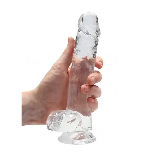 RealRock Gode Réaliste Avec Testicules Transparent 20 Cm – Image 2