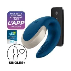 Satisfyer Double Love Vibromasseur Pour Couples Deluxe Bleu