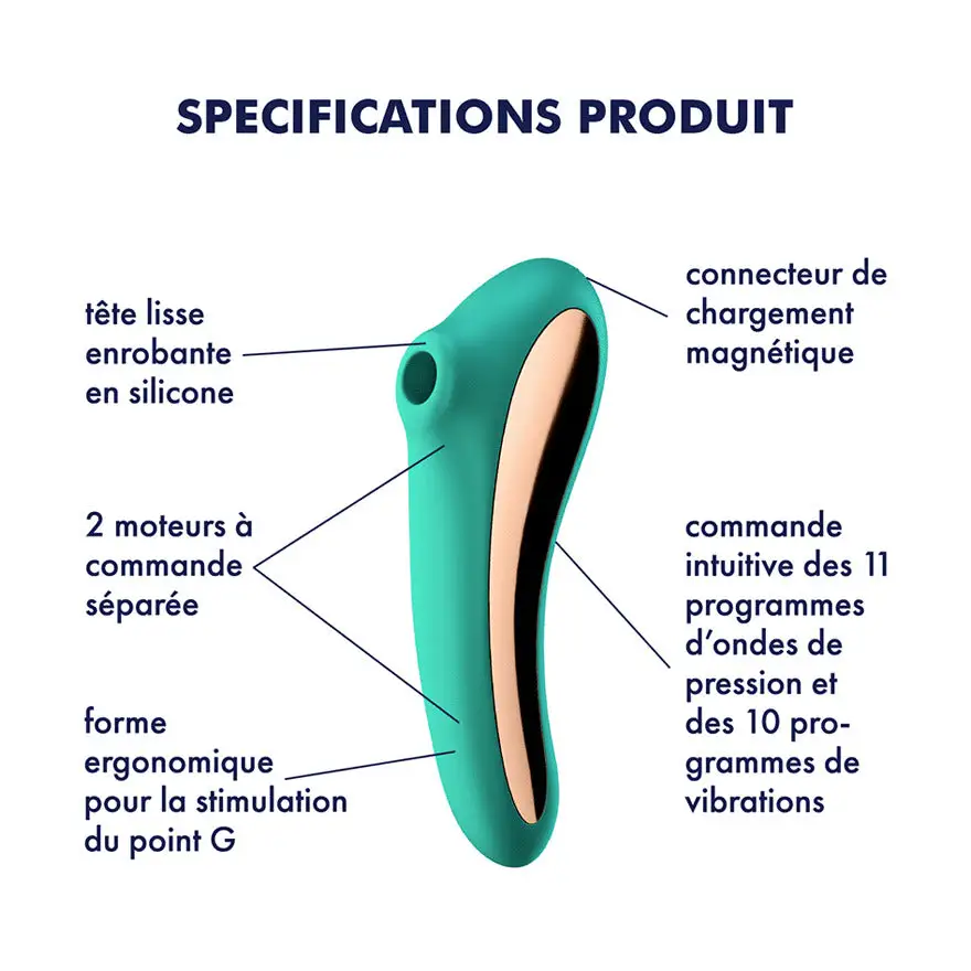 Satisfyer Dual Kiss Vibromasseur à Pression D'air – Image 2