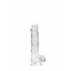 RealRock Gode Réaliste Avec Testicules Transparent 15 Cm